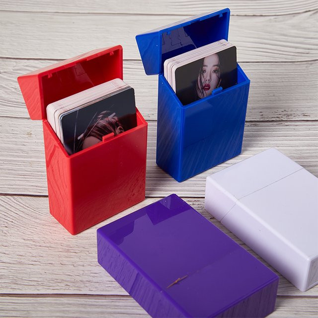 SU Kpop Fotokarten-Aufbewahrungsbox und Kleinkarten-Organizer aus Kunststoff in Grau und Multicolour - Bild 1