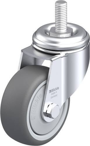 Blickle LKRA-PATH 80KF-GS12 Lenkrolle in Grau, Rad-Durchmesser: 80 mm, Tragfähigkeit: 120 kg - Bild 1