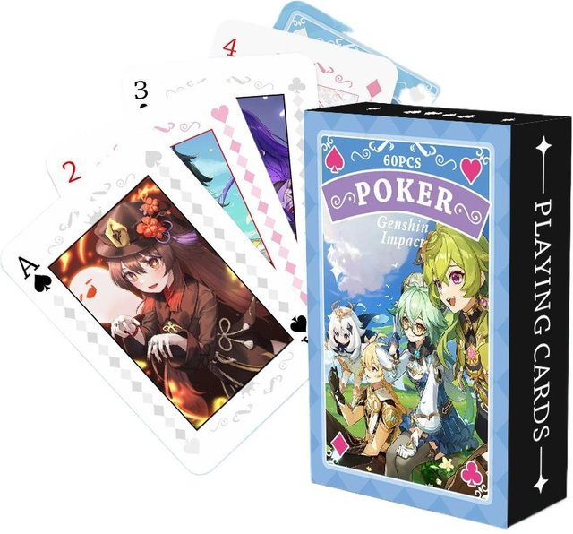 Genshin Impact Poker Spielkarten, Hardcover Sammlung, ab 14 Jahren - Bild 1