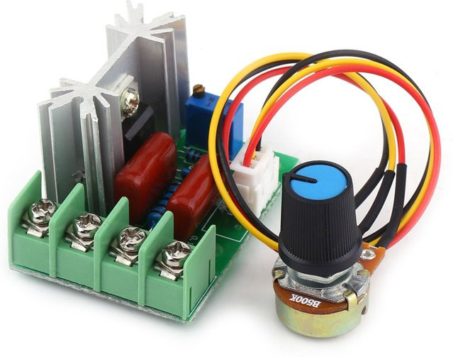 Qiilu Elektrischer Spannungsregler SCR Dimmer für Wechselstrom 220V 5-2000W zur Temperatur- und Motordrehzahlregelung in Multicolour - Bild 1
