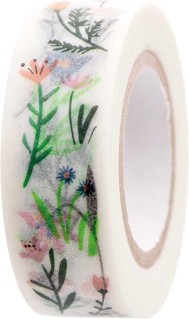 Rico Design Paper Poetry Washi Tape Bunny Hop Streublumen in Rosa und Mehrfarbig, Breite: 1,5 cm, Länge: 10 m - Bild 1