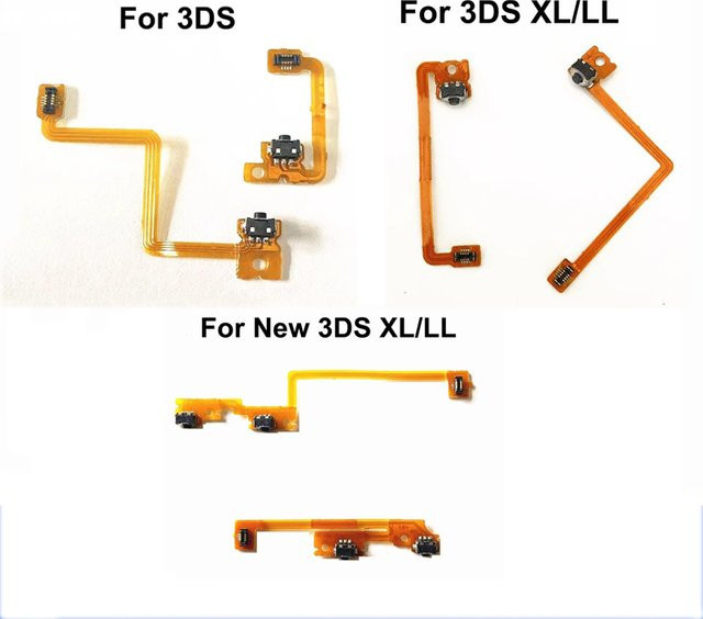 ERIKOLE Ersatzteil-Set L und R Flex-Kabel für Nintendo 3DS, 3DS XL, Neue 3DS XL und 3DS LL in Orange - Bild 1