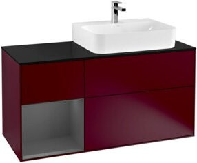 V&B Waschtischunterschrank Finion mit Wandbeleuchtung, Anthrazit, Breite: 120 cm, Tiefe: 50,1 cm, Höhe: 50,1 cm - Bild 1