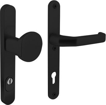 Intersteel Schutzbeschlag mit Kernziehschutz PZ 92 mm in Silber und Schwarz aus Aluminium - Bild 1