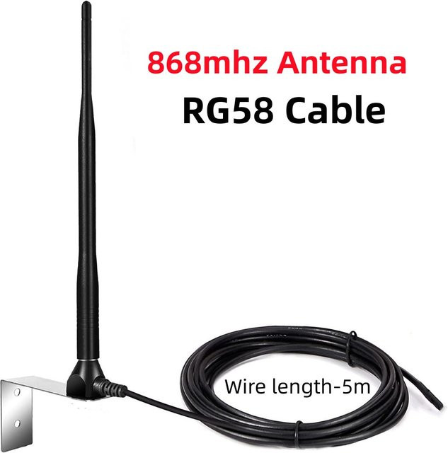 KUANGZIPENG Externe Langstreckenantenne für Garagentor-Funkempfänger 868 MHz in Schwarz - Bild 1