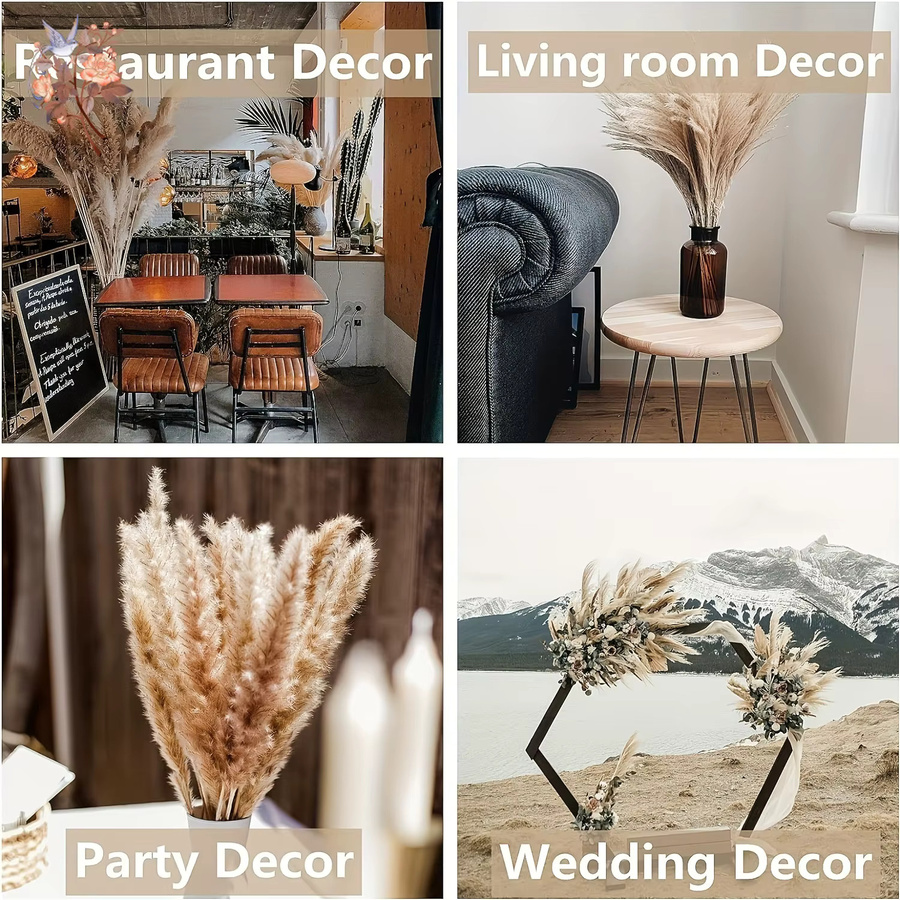 YN HI FLOWER Gemischtes Set aus natürlichem getrocknetem Pampasgras und Hasenschwanz für deine Boho-Heimdekoration, Hochzeiten und Partys - Bild 5
