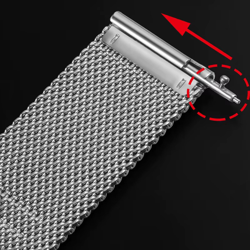 Uhrenarmband Milanaise, Edelstahl, Silber, Unisex - Bild 2