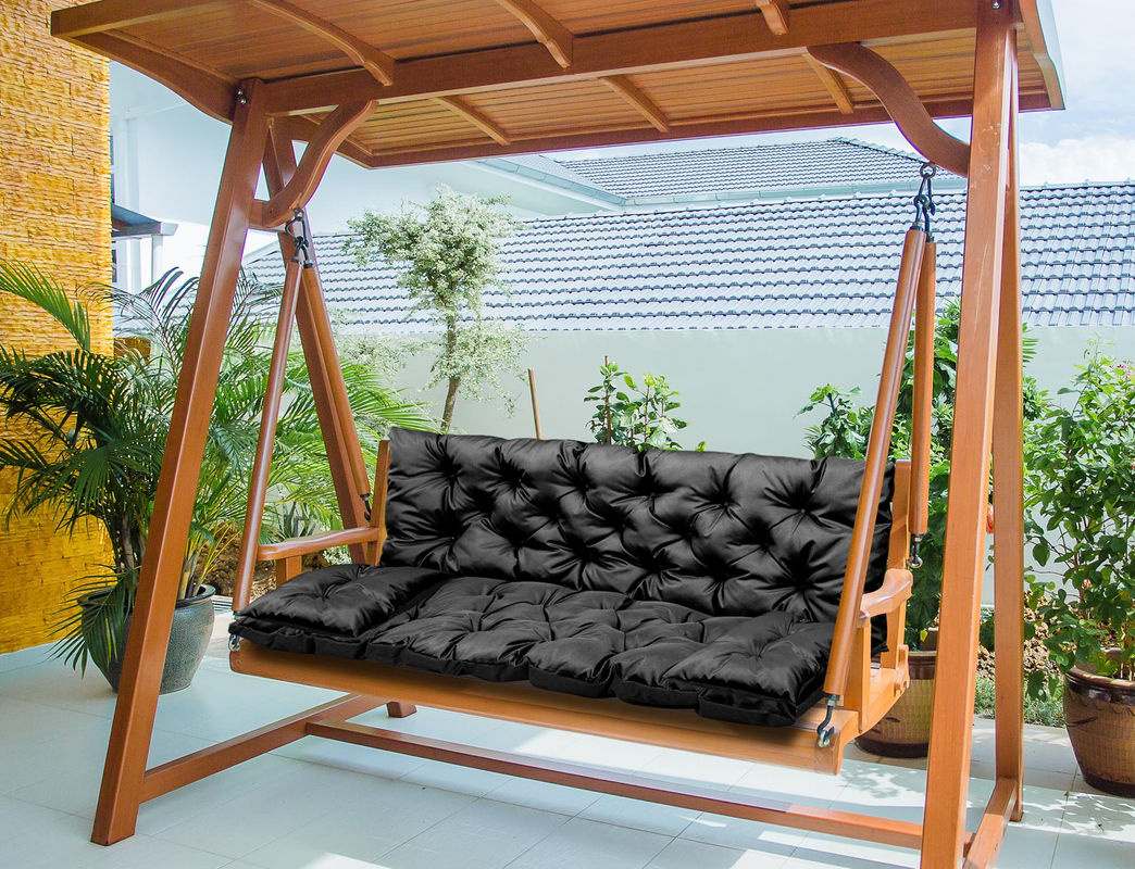 Wasserdichtes Gartenkissen-Set von AIOFACTORY OGROD in Armee Grün mit Befestigungsschnüren und kleinen Kissen, B/T/H: 100 x 60 x 50 cm - Bild 3