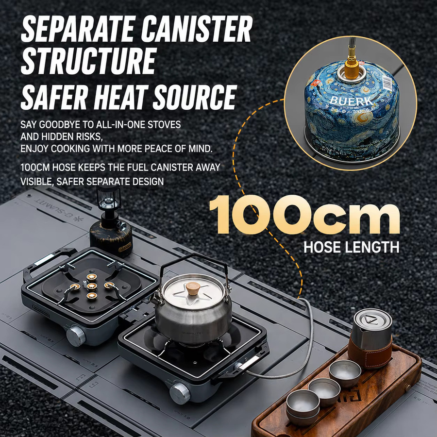 SmiloDon Tabletop Gasgrill in Blau für 2 Personen - Bild 3