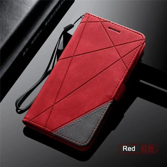 Luxus Flip Wallet Lederhülle für Honor Magic 8 Pro und Honor Magic 8 Lite in Rot - Bild 1