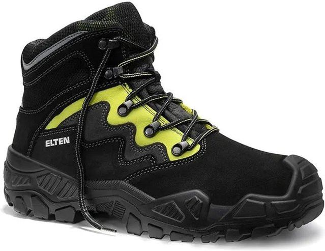 Elten Sicherheitsschnürstiefel MICK in Black Green aus Veloursleder, S3S ESD, Größe 41 - Bild 1