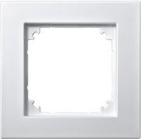 Merten Rahmen Abdeckung System M Polarweiß, B/T/H: 8,58 x 8,34 x 1,01 cm - Bild 1