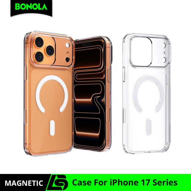 Bonola Magnetische Schutzhülle für iPhone 17 Pro Max, iPhone 17 und iPhone 17 Air, Stoßfest und Transparent - Bild 1