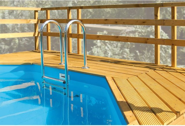 WEKA Sonnendeck aus Nadelholz in Beige, B/T/H: 111 x 195 x 215 cm - Bild 1