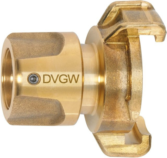 Geka Plus Stecksystem-Übergangsstück MS DVGW mit Klaue und Steckbuchse aus Messing in Gold - Bild 1