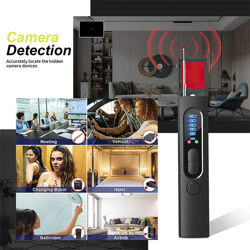 LS VISION Drahtloser HF-Signaldetektor und Anti-Spionage-Detektor zur Erkennung versteckter Kameras sowie magnetischer GPS-Ortungs-Tracker in Schwarz - Bild 11