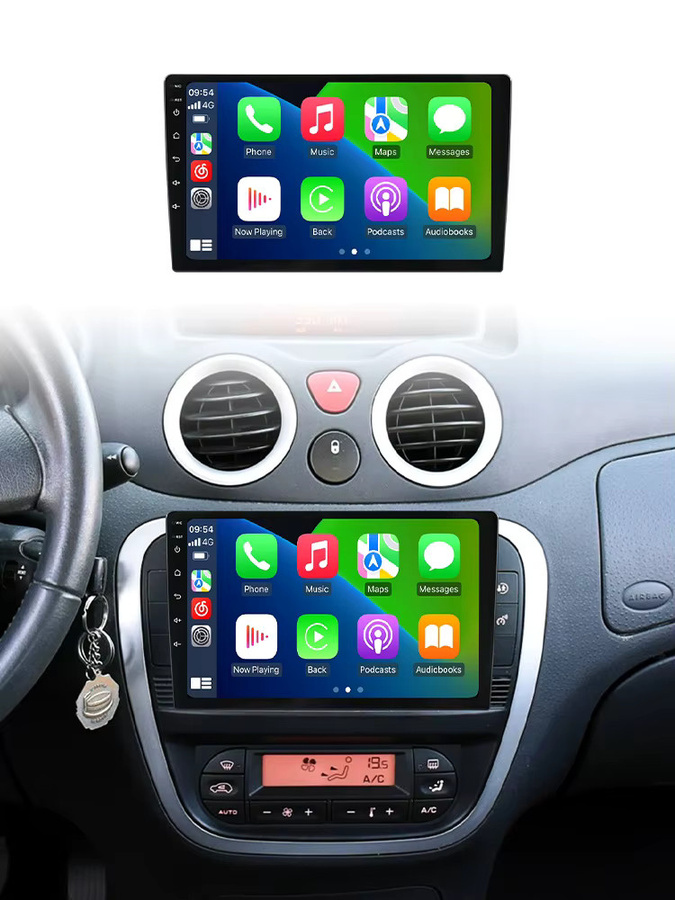 MEKEDE Android 15 Autoradio Head Unit mit GPS Navigation und Carplay für Citroen C2 C3 2001-2010, Schwarz - Bild 7