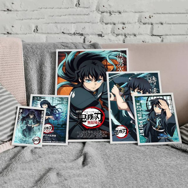 Potdemiel Muichiro Tokito Classic Movie Selbstklebendes Kunstposter Retro Kraftpapier Aufkleber Multicolor - Bild 1