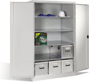 C+P Schwerlast-Werkzeugschrank XXL mit Drehtüren und 4 Böden in Lichtgrau, H: 195 cm, B: 120 cm, T: 80 cm - Bild 1