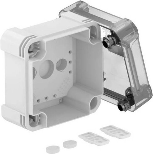 OBO Bettermann X04C LGR-TR Gehäuse in Weiß, B/T/H: 11,4 x 7,8 x 11,4 cm - Bild 1