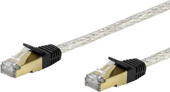 Vivanco CAT6 Ethernet LAN Netzwerkkabel, transparent, Länge: 5 m - Bild 1