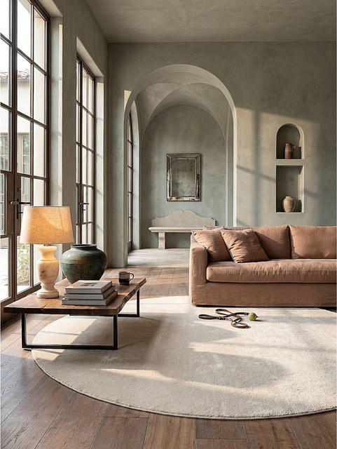 Antirutsch Teppich Kadima Design von ALDAN in Beige, B/B/H: 120 x 120 x 1 cm - Bild 1