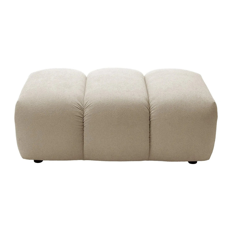 Vente-unique Sitzhocker Fridora Beige Stoff B: 105 cm, H: 43 cm, T: 43 cm - Bild 2