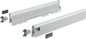 Hettich ArciTech Zargen-Set in Silber, Breite: 50 cm, Höhe: 9,4 cm - Bild 1