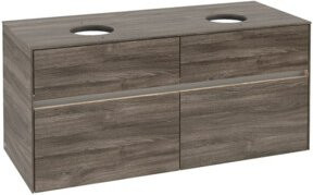 V&B Waschtischunterschrank Collaro für 2 Waschbecken, B/T/H: 120 x 54,8 x 50 cm, mit LED 8,8W, mattes Oa - Bild 1
