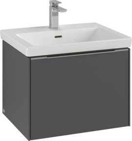 Villeroy & Boch Waschtischunterschrank Subway 3.0 in Weiß und Grau, Wandmontage mit LED-Beleuchtung und Innenschubladen, B/T/H: 57,2 x 42,9 x 47,8 cm - Bild 1