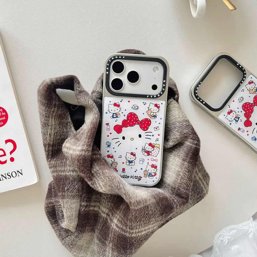 Sanrio Hello Kitty Handyhülle mit Schleifen und Trageband für iPhone 17 16 15 14 13 Pro Max, stoßfeste weiche TPU-Abdeckung - Bild 4