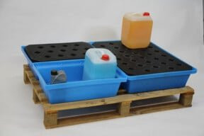 Emtez PE-Auffangwanne für Kleingebinde in Blau, B/T/H: 59,5 x 39,5 x 17 cm, 22 Liter - Bild 1
