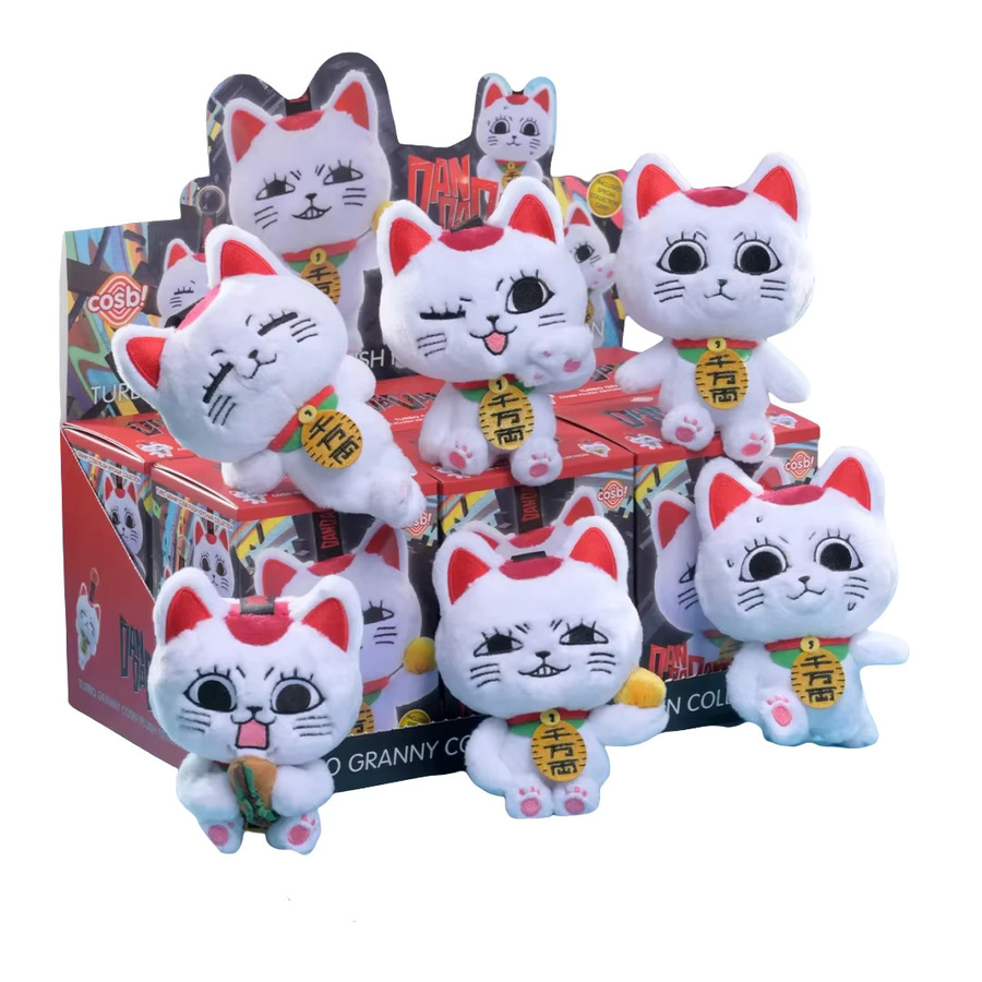 Hot Toys Dandadan Takasou Baba Blind Box Plüsch-Schlüsselanhänger, Weiß - Bild 5