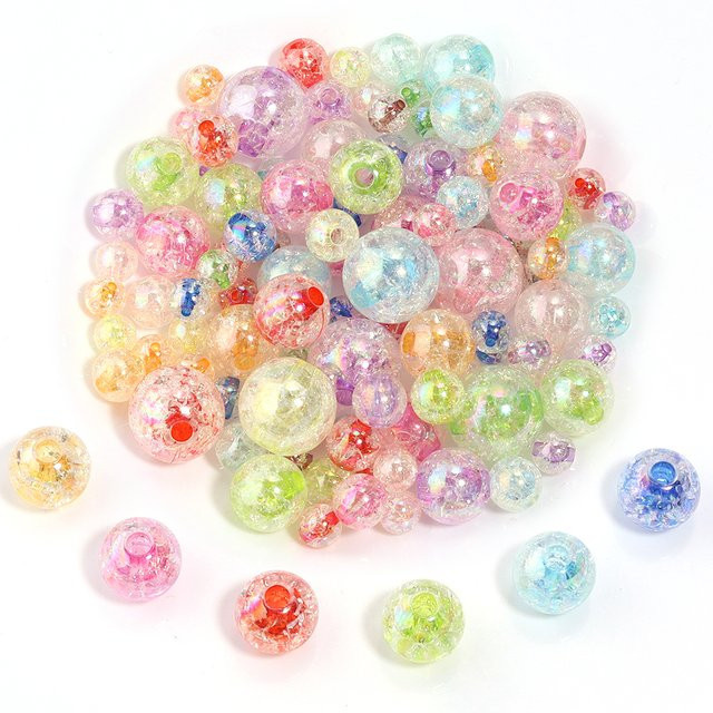 Acryl Gebrochene Kristall Perlen, Helle Farben, 8-18mm - Bild 1