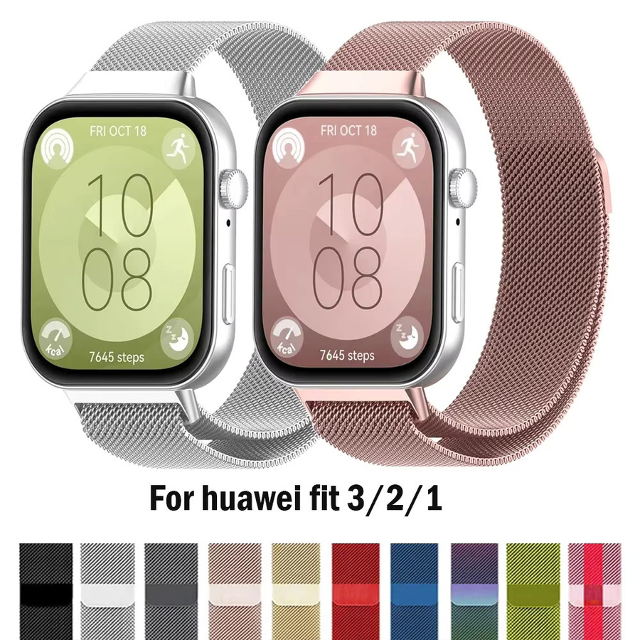 NEY Uhrenarmband Milanaise, Edelstahl, silver, Huawei Watch FIT 3, FIT 4 Pro, Fit 4 - Bild 5