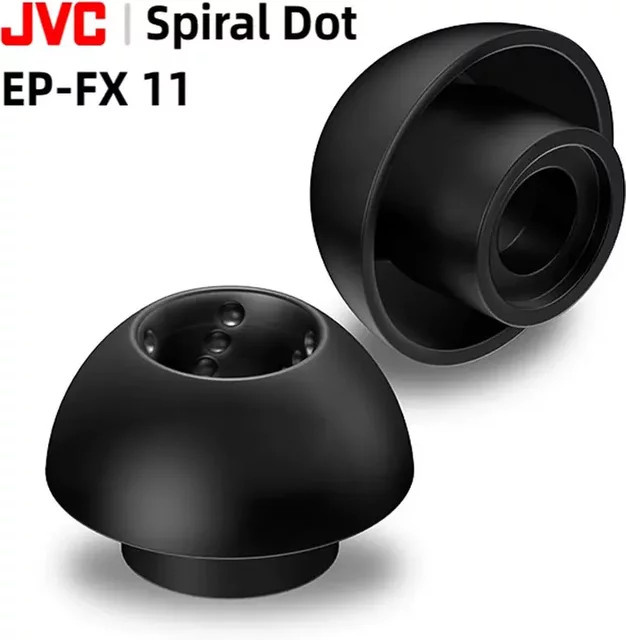 JVC EP-FX11 Spiral-Ohrstöpsel aus weichem Silikon in Schwarz für In-Ear Kopfhörer - Bild 1