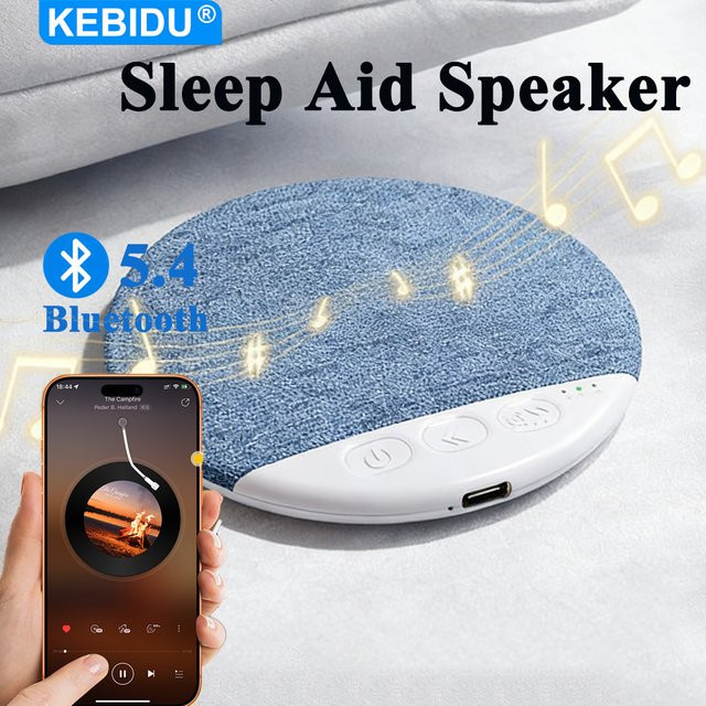 KEBIDU Bluetooth Schlafhilfe Kissen mit HiFi-Stereo Lautsprecher in Blau - Bild 1