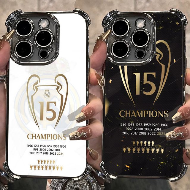Champions M-Madrids galvanisierte Handyhülle für iPhone in Weiß, sturzsicher - Bild 1