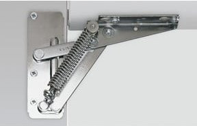 Hettich Hochklapp Beschlag Lift aus Stahl in Nickel-Optik, 80 - 220 N, 4,6 kg, Öffnungswinkel 90 Grad, Farbe: Silber - Bild 1