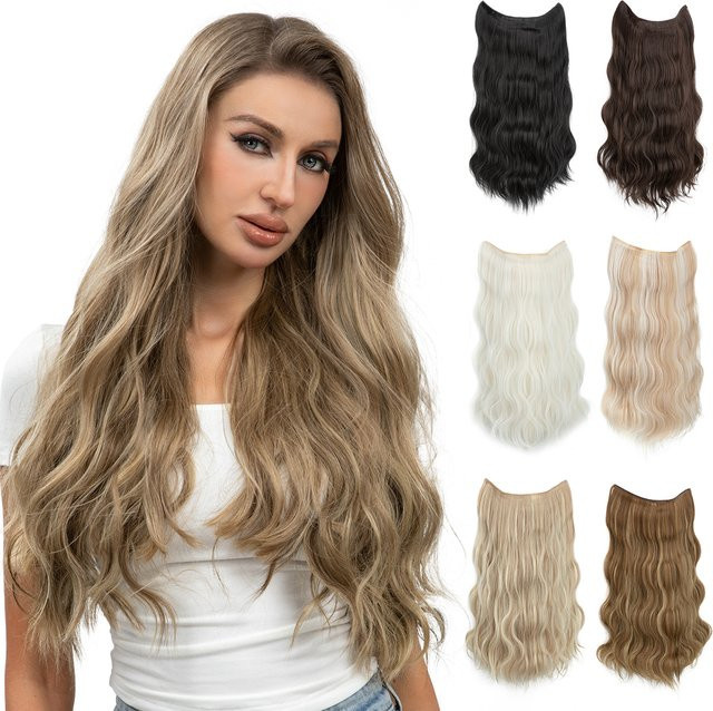 SARLA Clip-in-Haarverlängerungen, Ombre, Blond, Synthetisch - Bild 1