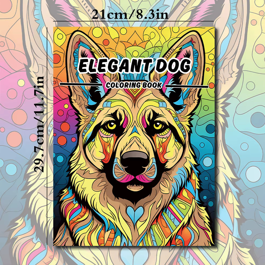 Tlenpo A4 Malbuch für Teenager mit 25 Tiermotiven in Multicolor und 100 g/m2 Papier - Bild 2