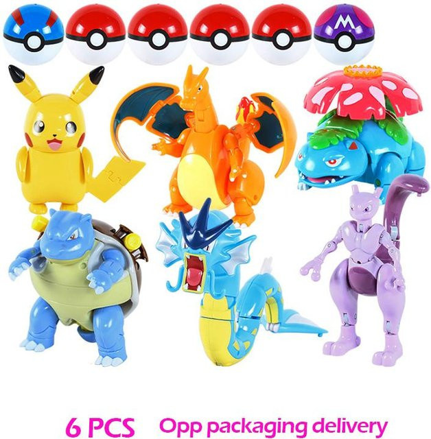 TAKARA TOMY Pokémon deformierte Figur Pikachu Glurak Actionfigur, ab 14 Jahre - Bild 1