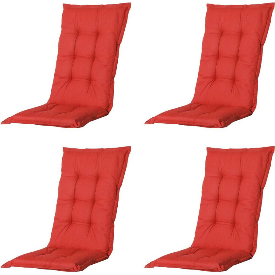 MADISON Gartenmöbelset Tampa mit 4 Klappsesseln in Anthrazit und roten Auflagen, B/H/T: 61 x 109 x 60 cm - Bild 2