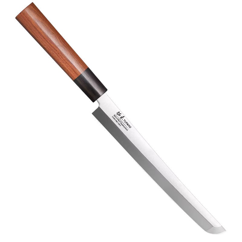 TURWHO Sashimi Messer aus X8Cr14MoV Edelstahl als professionelles Carving Messer für Fisch und Rindfleisch, Länge: 22 cm - Bild 7