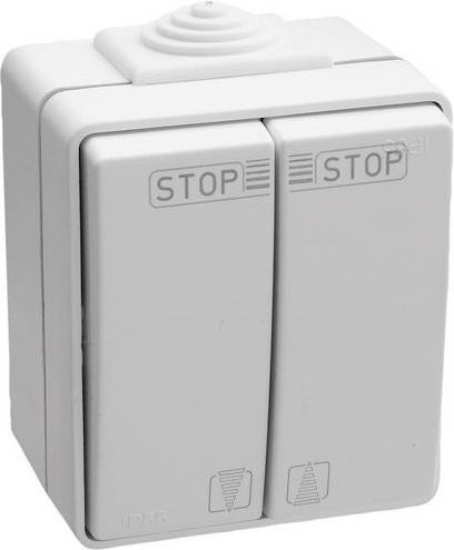 Kaiser Nienhaus Wandschalter Aufputz IP65 Weiß - Bild 1