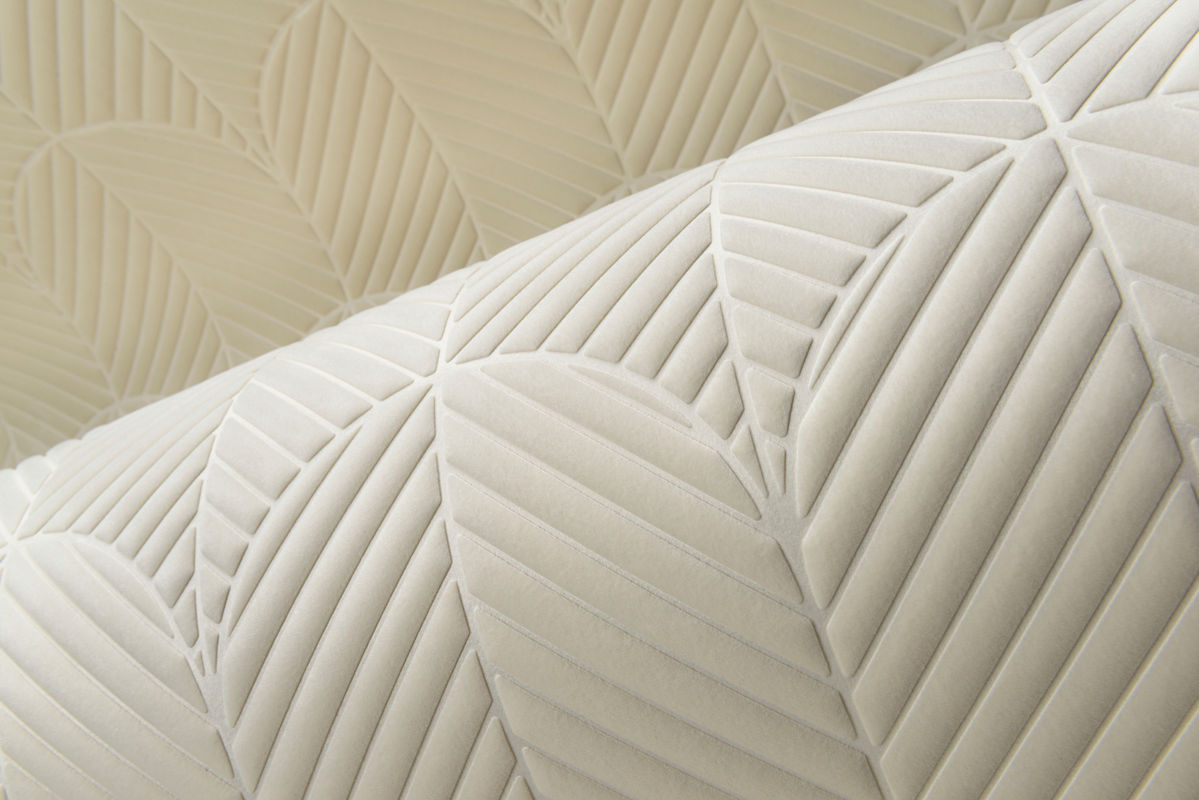 Arte International Tapete Anicca in Ecru mit abstraktem Streifenmuster aus Textil und Vlies in Beige und Weiß - Bild 2