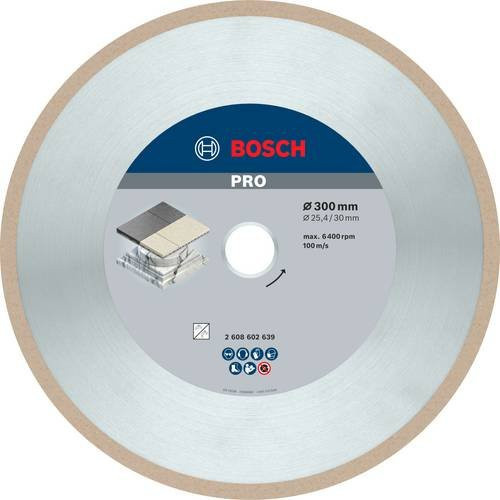 Bosch Diamanttrennscheibe Best for Ceramic für Fliesen und Stein, Farbe: Silber, Durchmesser: 300 mm, Bohrung: 30 mm - Bild 1