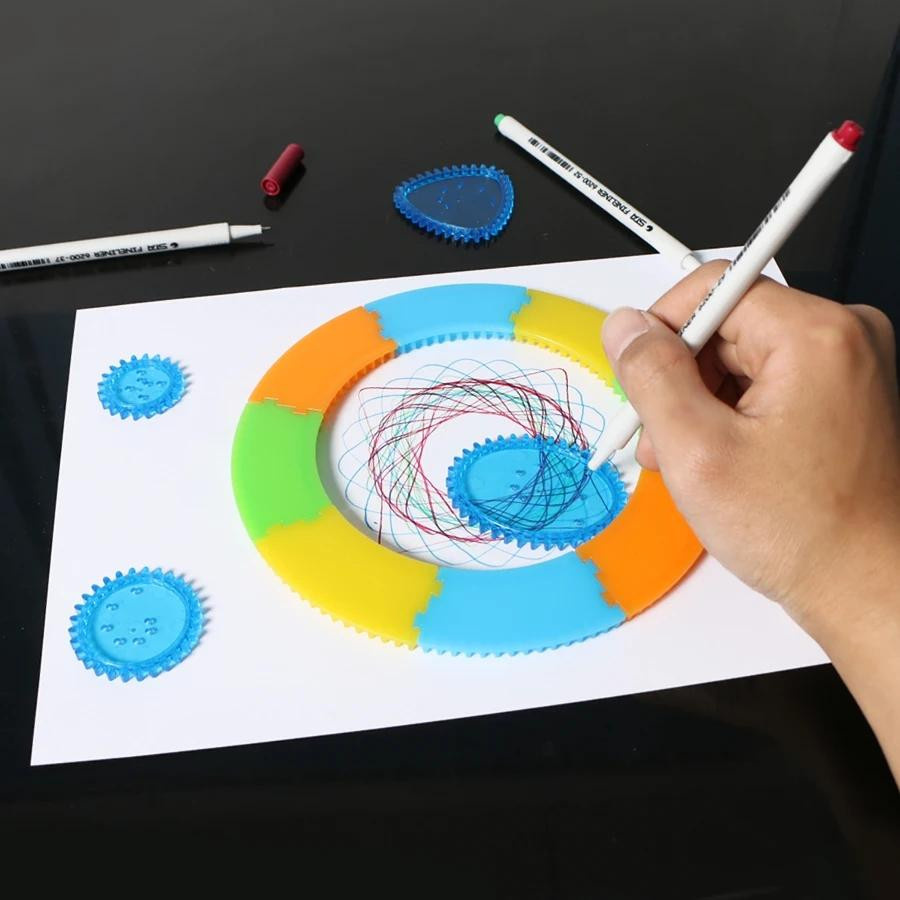 Linyi toy Spirograph Zeichenspielzeug-Sets Kollektionsset mit Zahnrädern - Bild 2
