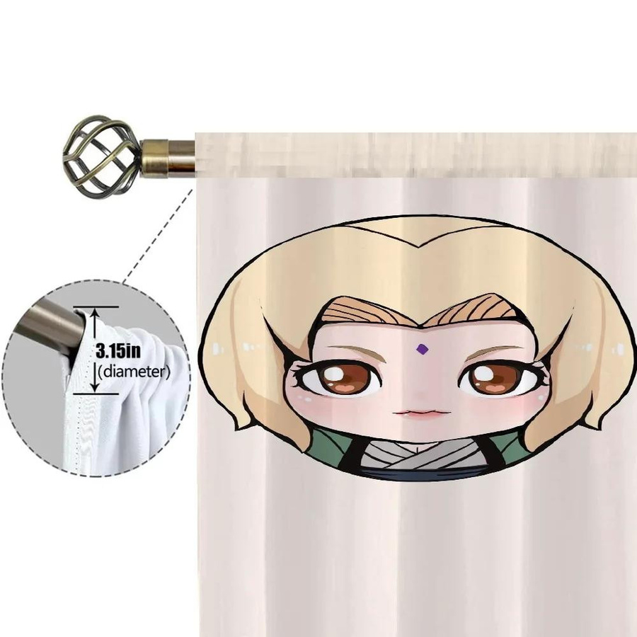 Naruto Verdunklungsvorhänge für Wohnzimmer und Schlafzimmer, 2er-Set, Mehrfarbig, Breite: 50 cm, Höhe: 70 cm - Bild 2