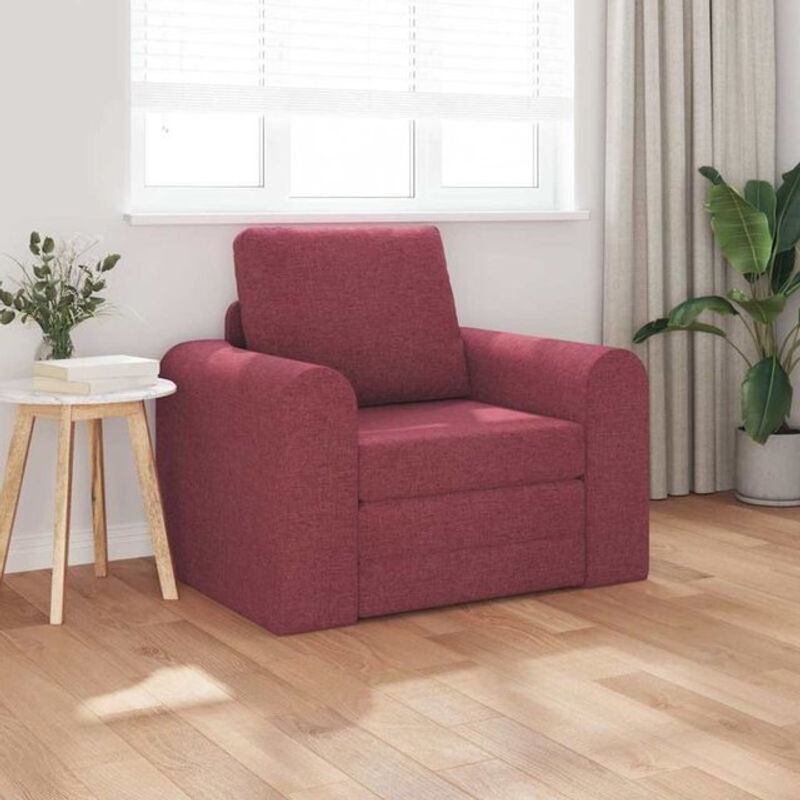 Modernes Schlafsofa von vidaXL aus Stoff in Rot, B/T/H: 98 x 71 x 83 cm - Bild 1